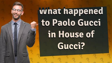 figli paolo gucci|what happened to paolo Gucci.